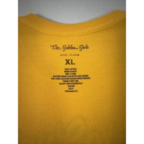 Golden Girls Mustard Yellow ABC Studios Graphic T-shirt Retro Nostalgic TV XL - Picture 5 of 9